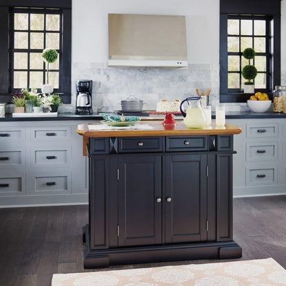 Homestyles Furniture - Americana Black Kitchen Island - 5003-94 veiw 3