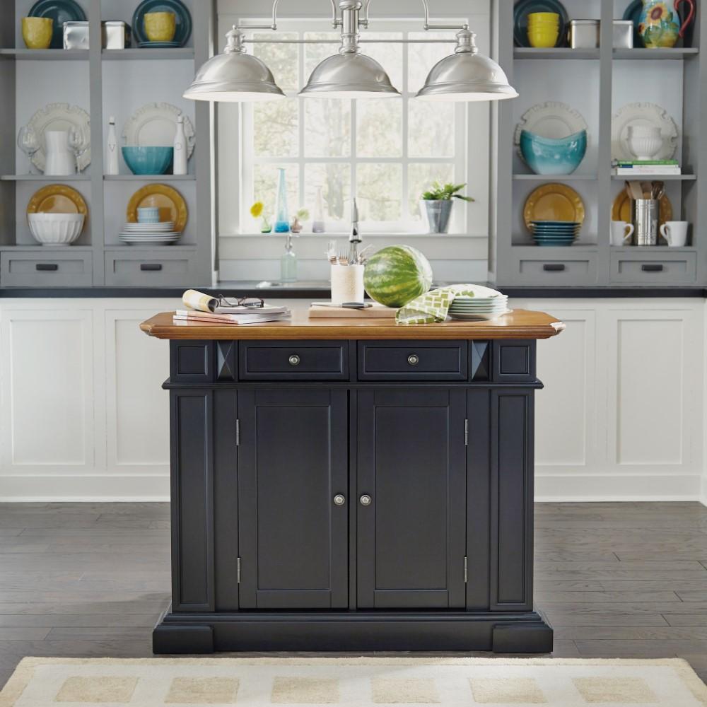 Homestyles Furniture - Americana Black Kitchen Island - 5003-94 veiw 4