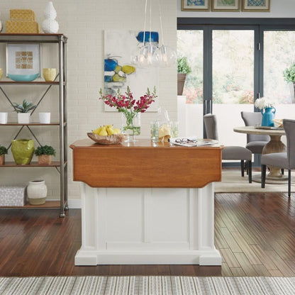 Homestyles Furniture - Americana White Kitchen Island - 5002-94 veiw 1