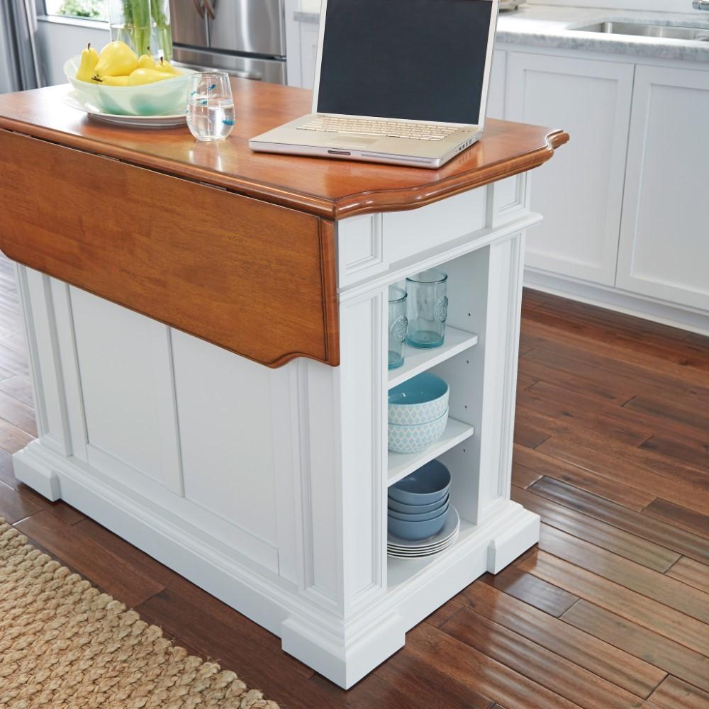Homestyles Furniture - Americana White Kitchen Island - 5002-94 veiw 2