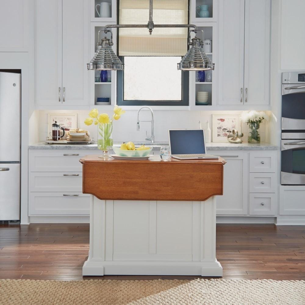 Homestyles Furniture - Americana White Kitchen Island - 5002-94 veiw 3