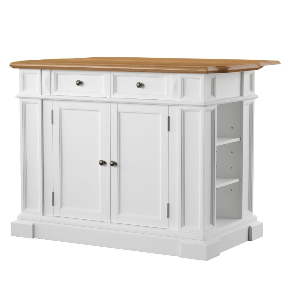 Homestyles Furniture - Americana White Kitchen Island - 5002-94 veiw 4