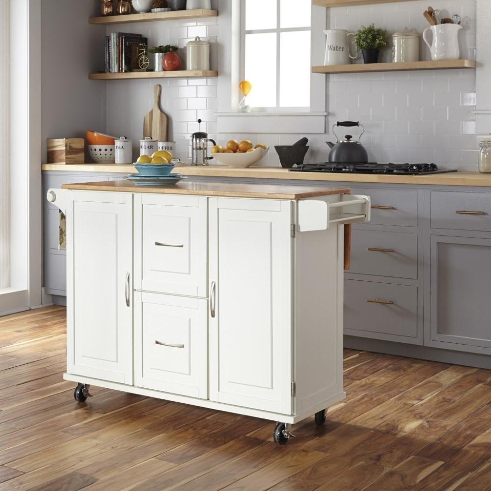 Homestyles Furniture - Dolly Madison White Kitchen Cart - 4516-95 veiw 1