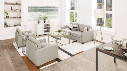 Homestyles Furniture - Dylan Arm Chair in Tan - 2001-10-FB80 veiw 2