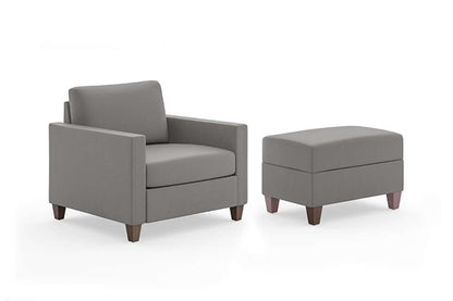 Homestyles Furniture - Dylan Chair and Ottoman in Gray - 2001-18-FB02 veiw 1