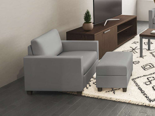 Homestyles Furniture - Dylan Chair and Ottoman in Gray - 2001-18-FB02 veiw 2