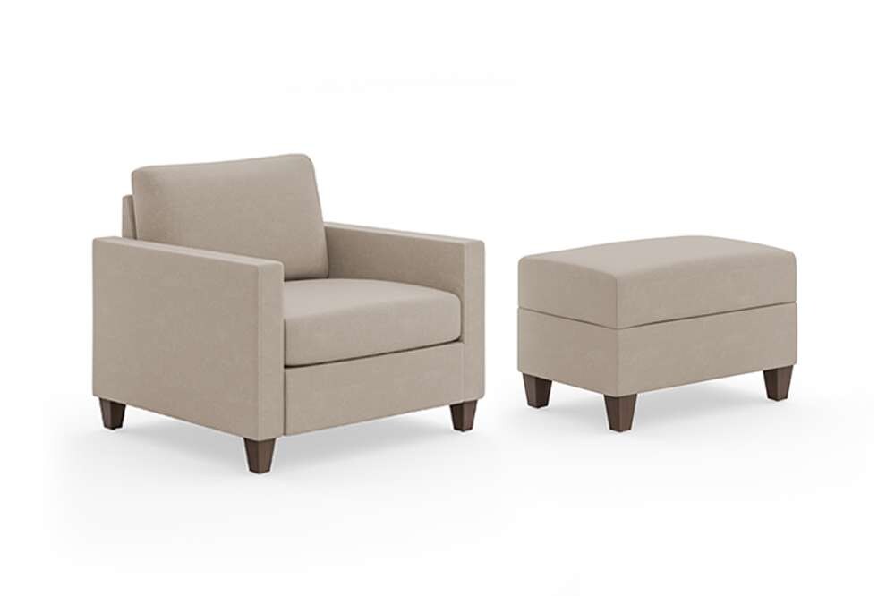 Homestyles Furniture - Dylan Chair and Ottoman in Tan - 2001-18-FB80 veiw 1