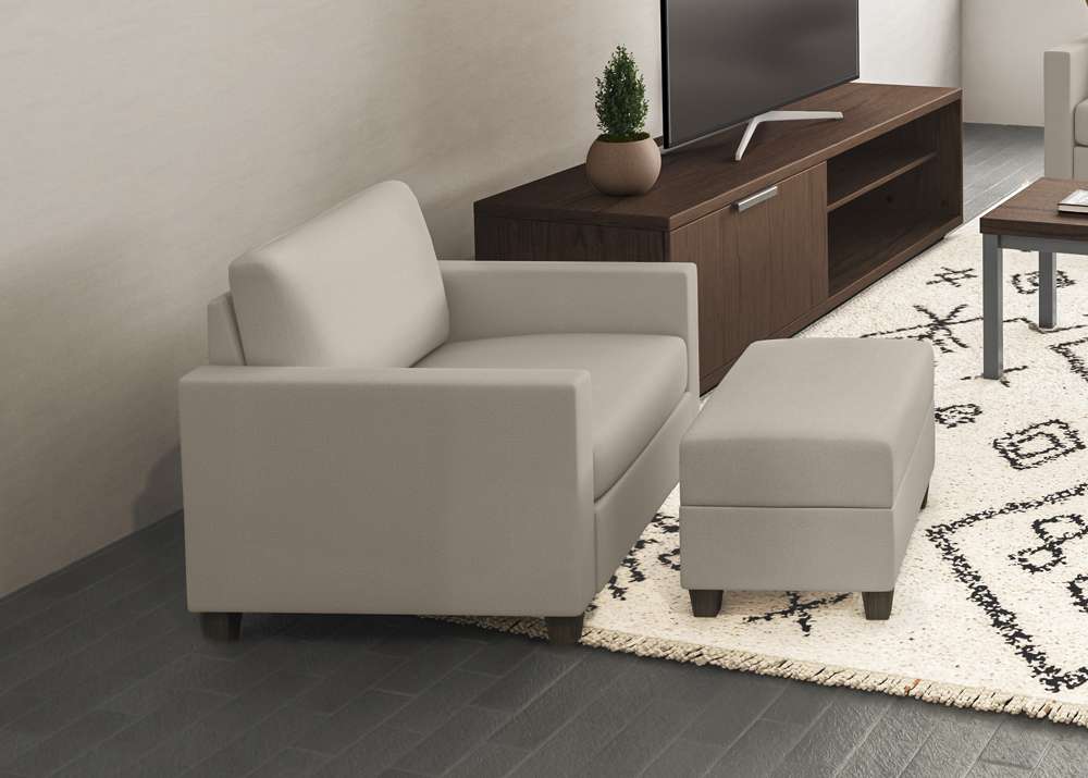 Homestyles Furniture - Dylan Chair and Ottoman in Tan - 2001-18-FB80 veiw 4