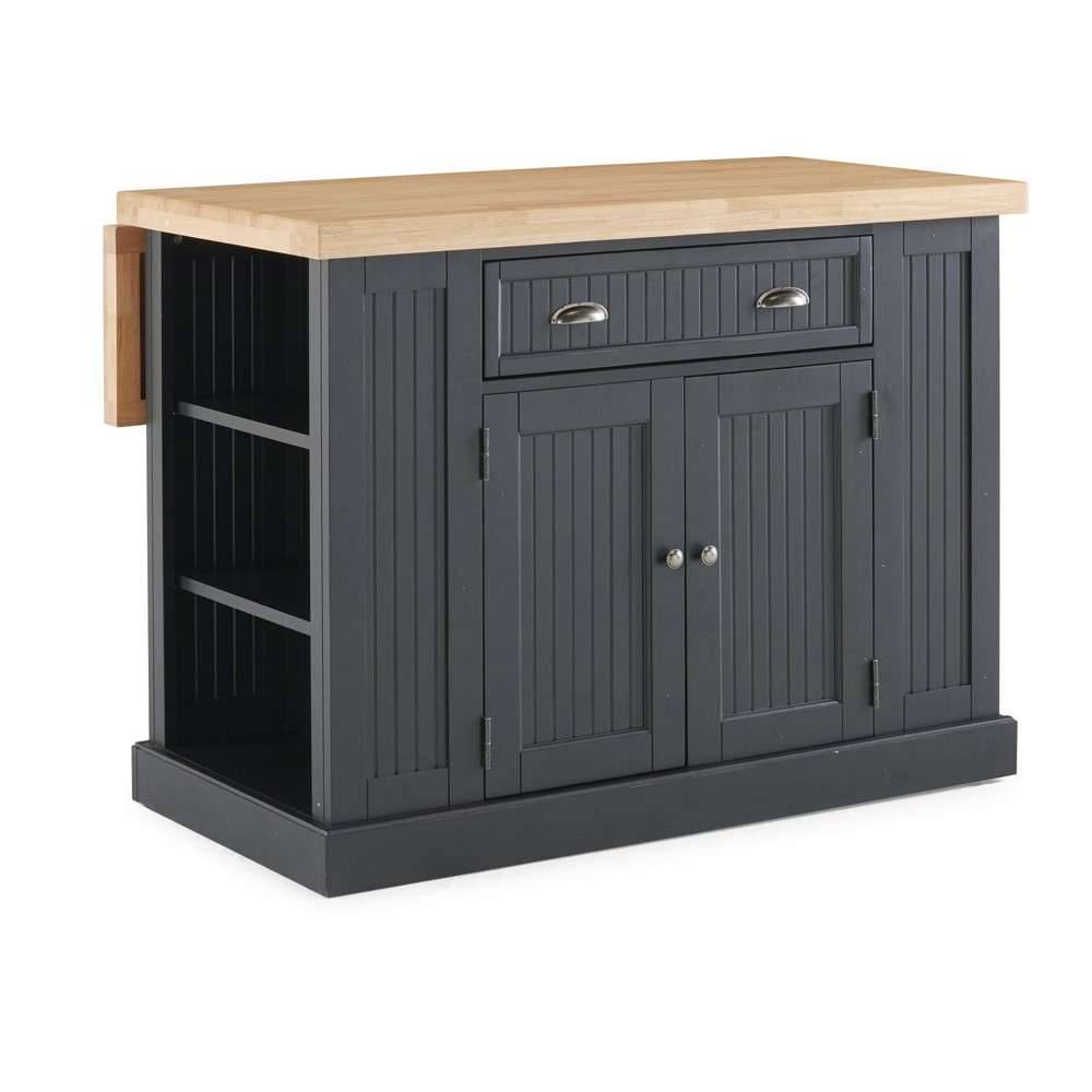 Homestyles - Nantucket Black Kitchen Island with maple-finished solid wood top - 5033-94N veiw 1