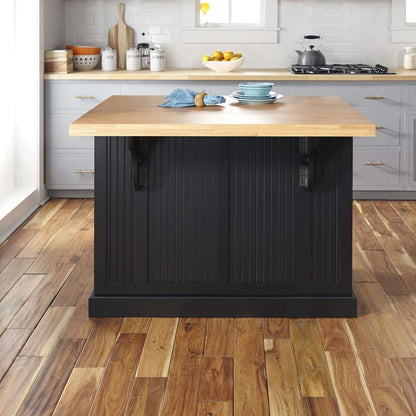Homestyles - Nantucket Black Kitchen Island with maple-finished solid wood top - 5033-94N veiw 4