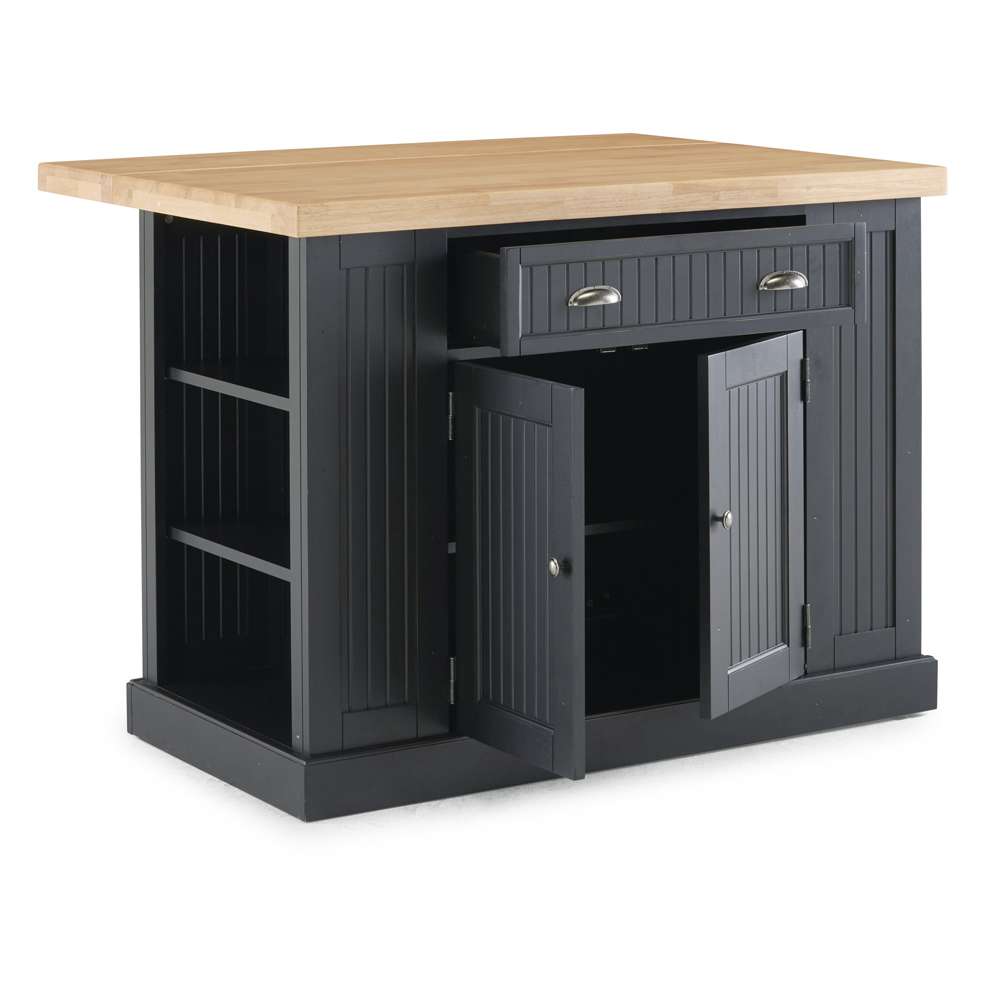 Homestyles - Nantucket Black Kitchen Island with maple-finished solid wood top - 5033-94N veiw 5