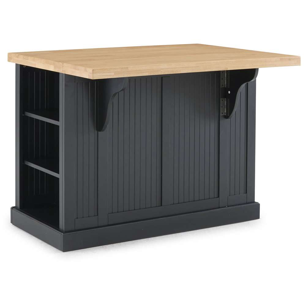 Homestyles - Nantucket Black Kitchen Island with maple-finished solid wood top - 5033-94N veiw 7