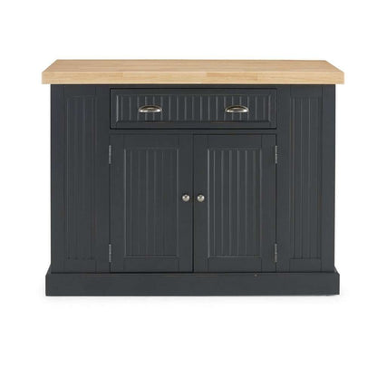 Homestyles - Nantucket Black Kitchen Island with maple-finished solid wood top - 5033-94N veiw 8