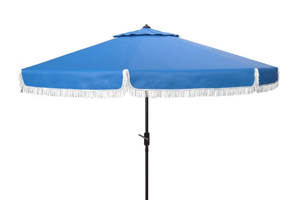 Safavieh - Fabia Fringe 9Ft Crank Umbrella - Pacific - PAT8008P veiw 1