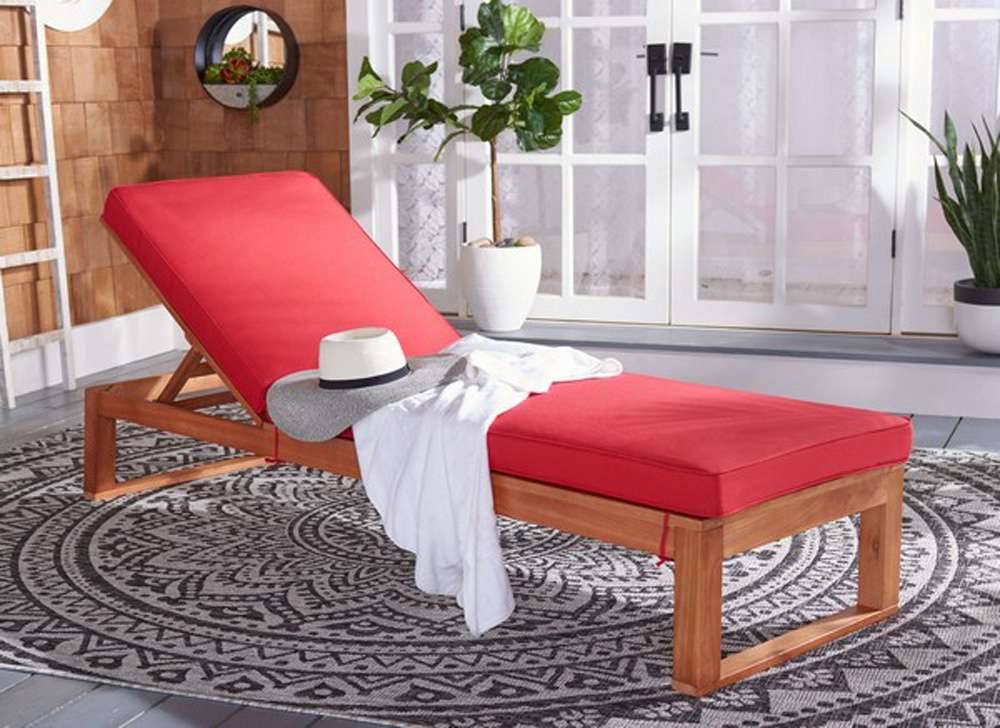 Safavieh - Solano Sunlounger - Natural - Red - PAT7024R veiw 2