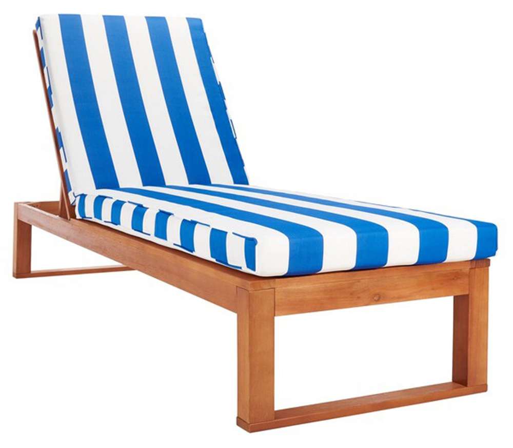 Safavieh - Solano Sunlounger - Natural - Royal Blue Striped - PAT7024J veiw 3