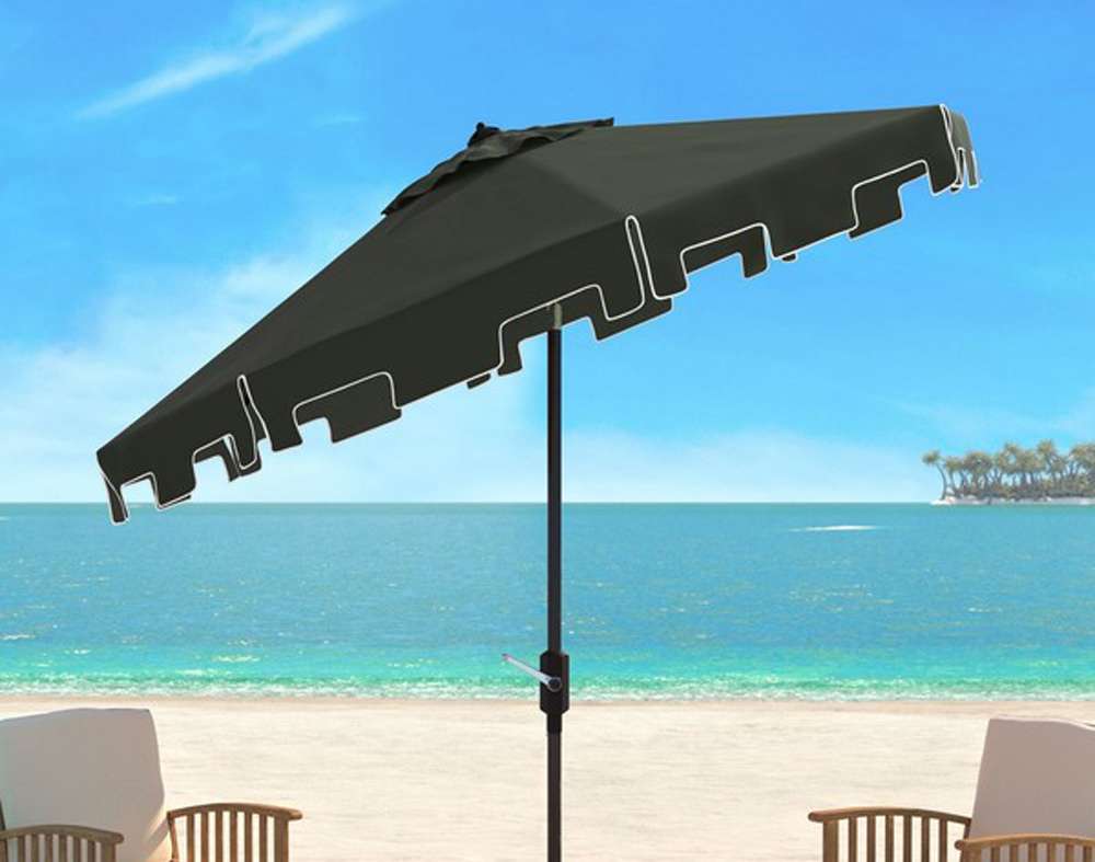 Safavieh - Zimmerman 9 Ft Market Umbrella - Dark Green - PAT8000B veiw 1