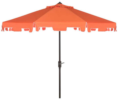 Safavieh - Zimmerman 9 Ft Market Umbrella - Orange - White - PAT8000G veiw 1