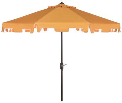 Safavieh - Zimmerman 9 Ft Market Umbrella - Yellow - White - PAT8000F veiw 1