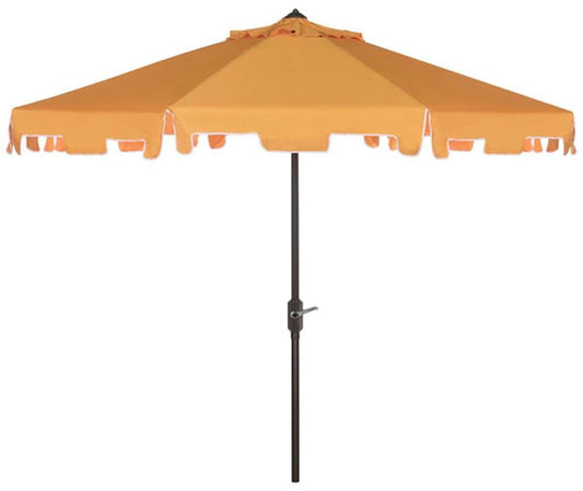 Safavieh - Zimmerman 9 Ft Market Umbrella - Yellow - White - PAT8000F veiw 1
