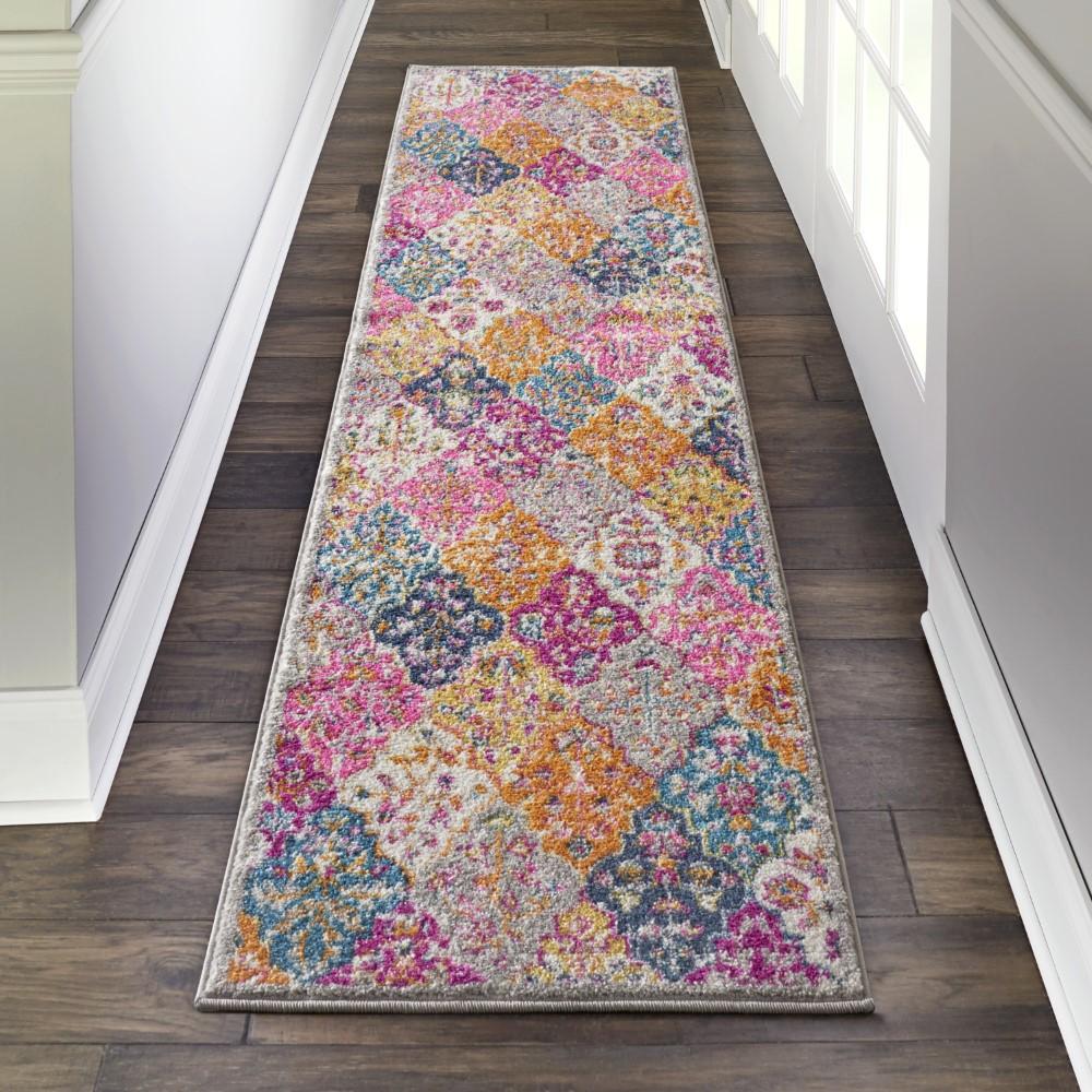 Nourison - Passion 22in x 76in Bohemian Multi Colored Area Rug - PSN21-99446717375 veiw 2