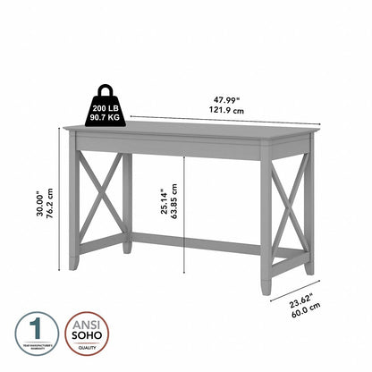 Bush Furniture - Key West 48W Writing Desk in Cape Cod Gray - KWD148CG-03 veiw 6