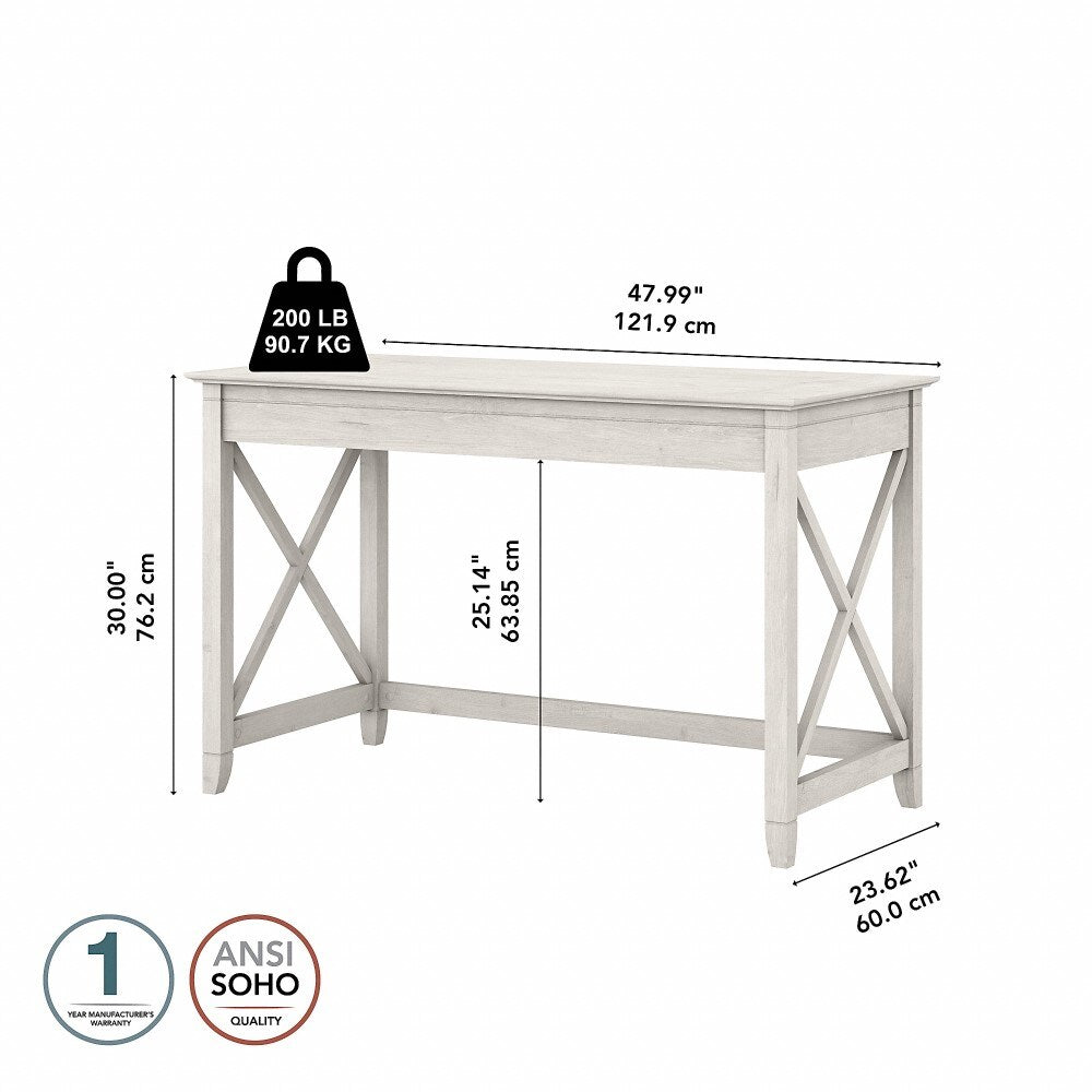 Bush Furniture - Key West 48W Writing Desk in Linen White Oak - KWD148LW-03 veiw 6