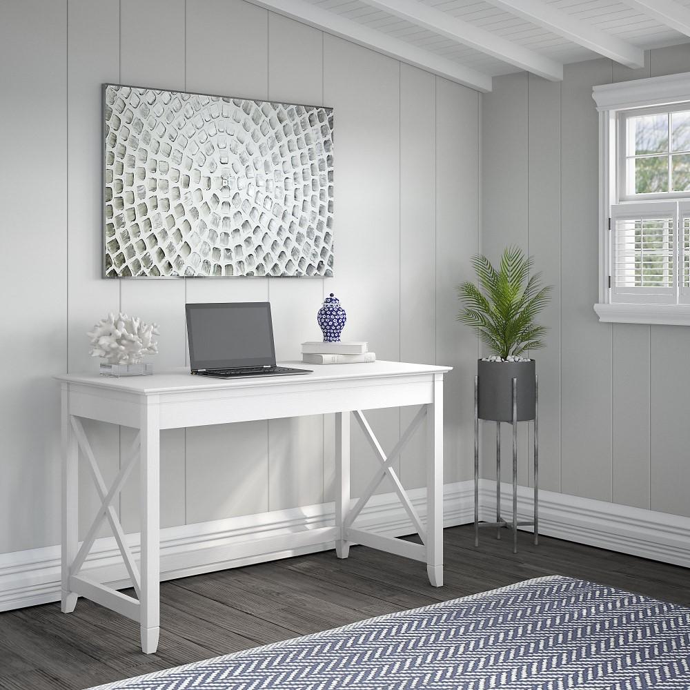 Bush Furniture - Key West 48W Writing Desk in Pure White Oak - KWD148WT-03 veiw 3