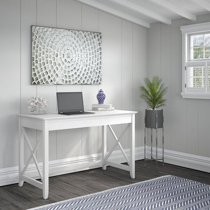 Bush Furniture - Key West 48W Writing Desk in Pure White Oak - KWD148WT-03 veiw 3