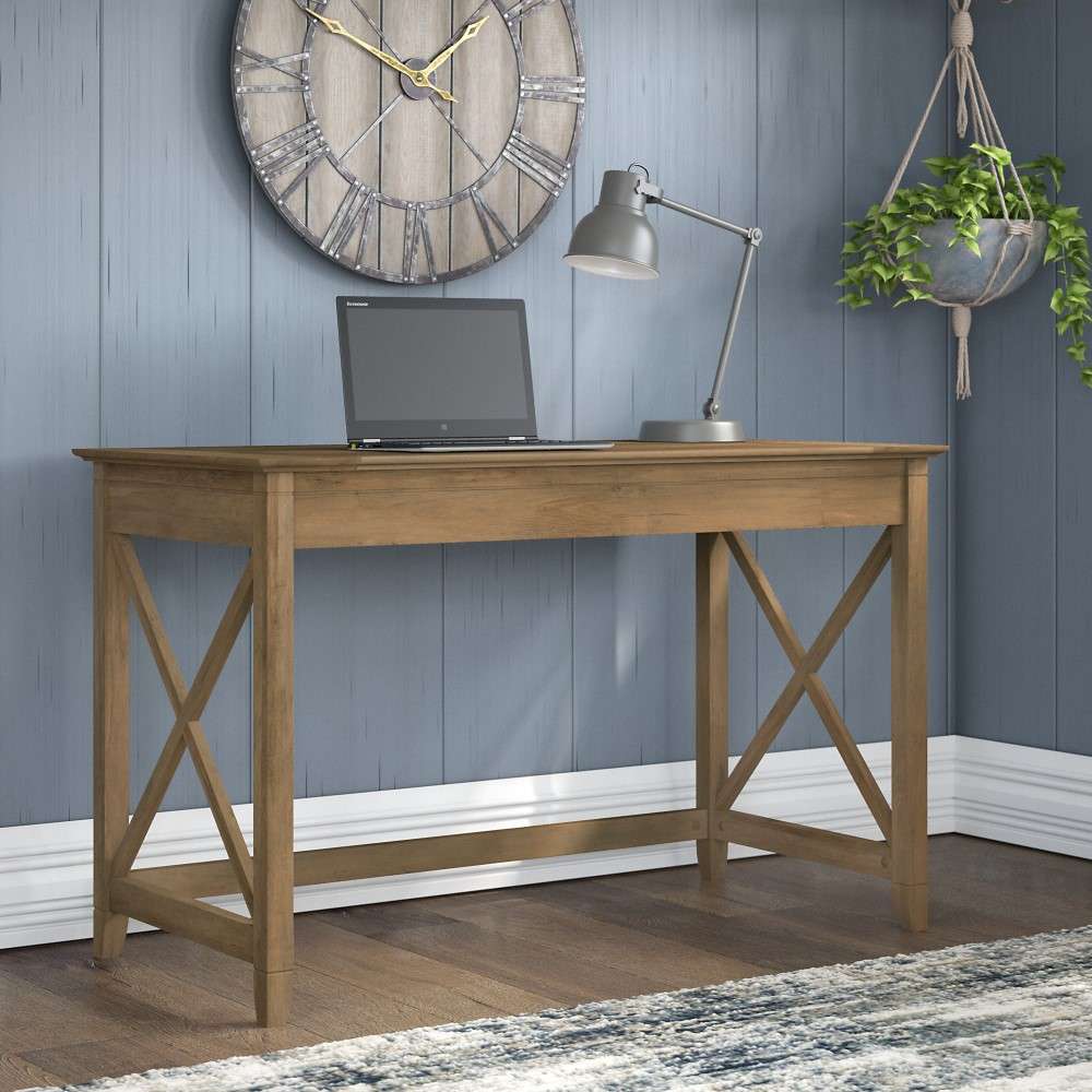 Bush Furniture - Key West 48W Writing Desk in Reclaimed Pine - KWD148RCP-03 veiw 4
