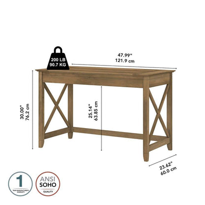 Bush Furniture - Key West 48W Writing Desk in Reclaimed Pine - KWD148RCP-03 veiw 6