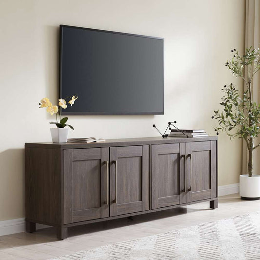 Hudson & Canal - Chabot Rectangular TV Stand for TVs up to 75in in Alder Brown - TV1369 veiw 2