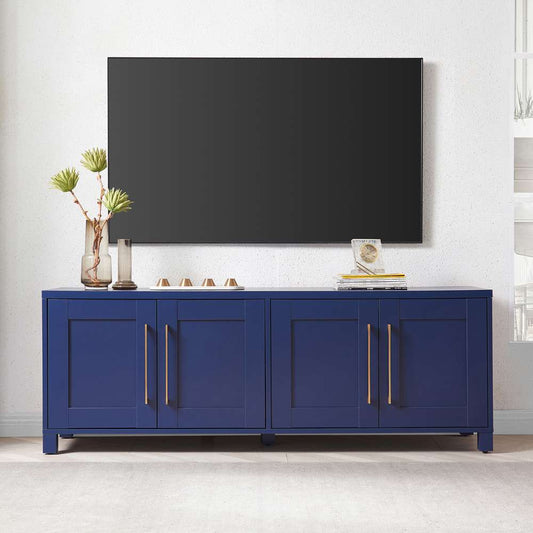 Hudson & Canal - Chabot Rectangular TV Stand for TVs up to 75in in Dark Blue - TV1924 veiw 2