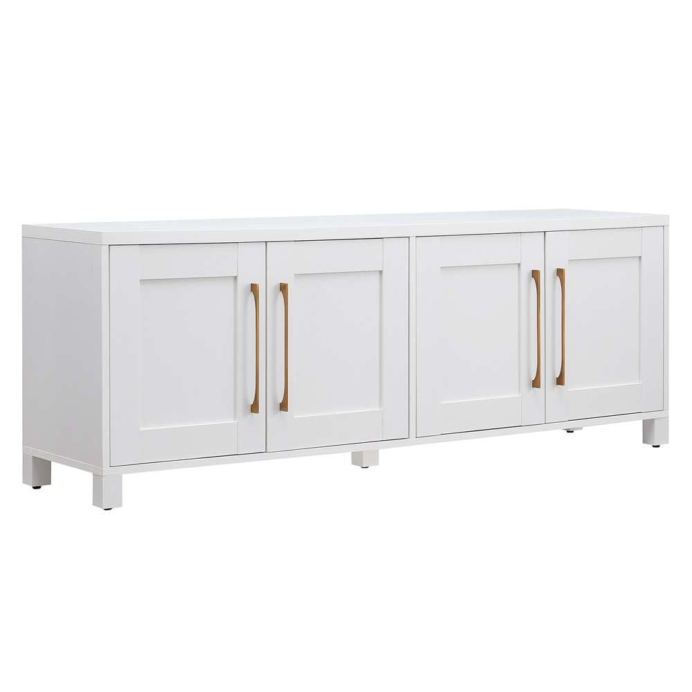 Hudson & Canal - Chabot Rectangular TV Stand for TVs up to 75in in White - TV1136 veiw 1