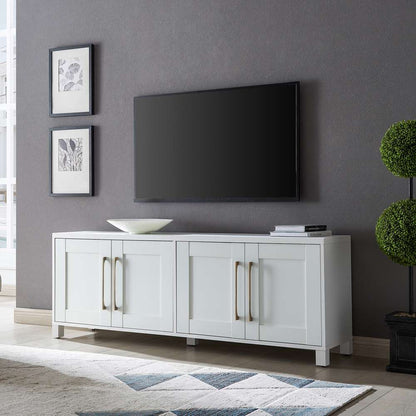 Hudson & Canal - Chabot Rectangular TV Stand for TVs up to 75in in White - TV1136 veiw 2