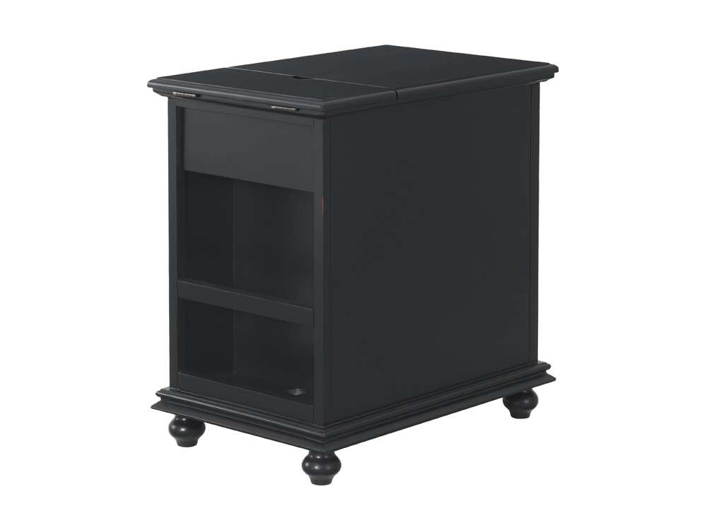 Martin Svensson Home -  Elegant Chairside Table with Power, Antique Black - 810072 veiw 4