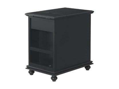 Martin Svensson Home -  Elegant Chairside Table with Power, Antique Black - 810072 veiw 4