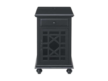 Martin Svensson Home -  Elegant Chairside Table with Power, Antique Black - 810072 veiw 7