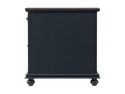 Martin Svensson Home -  Elegant Chairside Table with Power, Catalina Blue with Coffee Walnut Top - 810076 veiw 6