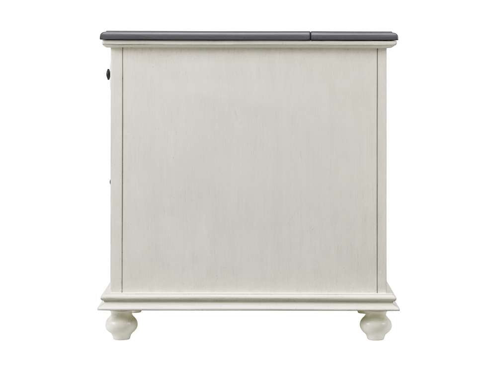 Martin Svensson Home -  Elegant Chairside Table with Power, White with Grey Top - 810079 veiw 5