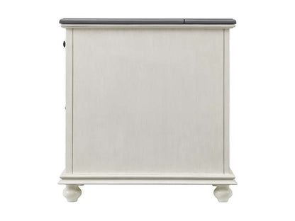 Martin Svensson Home -  Elegant Chairside Table with Power, White with Grey Top - 810079 veiw 5