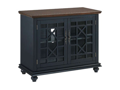 Martin Svensson Home -  Elegant Palisades Small Spaces TV Stand, Blue with Coffee Walnut Top - 91036 veiw 3