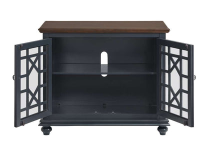 Martin Svensson Home -  Elegant Palisades Small Spaces TV Stand, Blue with Coffee Walnut Top - 91036 veiw 5