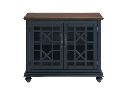 Martin Svensson Home -  Elegant Palisades Small Spaces TV Stand, Blue with Coffee Walnut Top - 91036 veiw 6