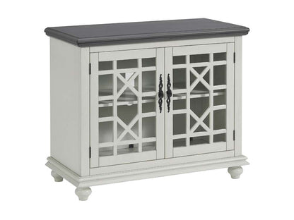 Martin Svensson Home -  Elegant Small Spaces TV Stand, White with Grey Top - 91039 veiw 3