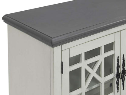 Martin Svensson Home -  Elegant Small Spaces TV Stand, White with Grey Top - 91039 veiw 4