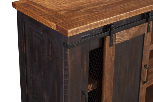 Martin Svensson Home -  Rustic Santa Fe TV Stand, Antique Black and Honey Tobacoo - 90905 veiw 2