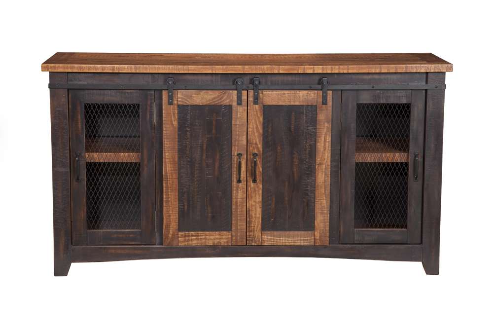 Martin Svensson Home -  Rustic Santa Fe TV Stand, Antique Black and Honey Tobacoo - 90905 veiw 6