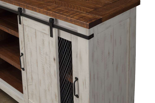 Martin Svensson Home -  Rustic Taos TV Stand, Antique White and Honey Tobacco - 90906 veiw 2