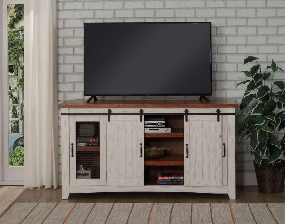 Martin Svensson Home -  Rustic Taos TV Stand, Antique White and Honey Tobacco - 90906 veiw 5